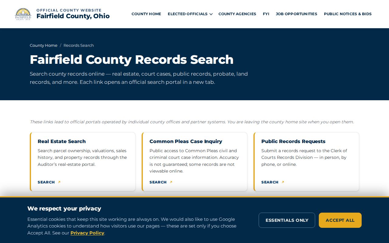 Lancaster residents directory Fairfield County records access hub