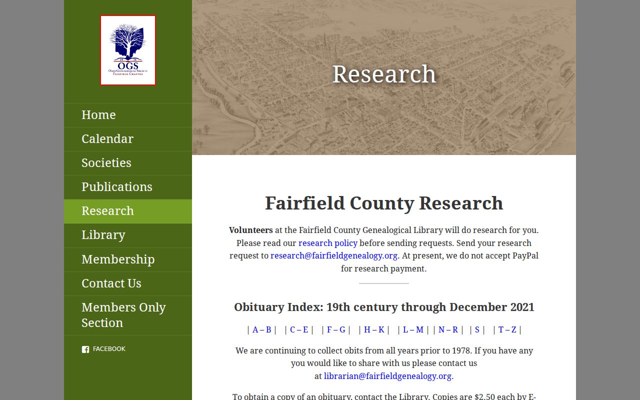 Lancaster previous residents research with Fairfield County genealogy sources