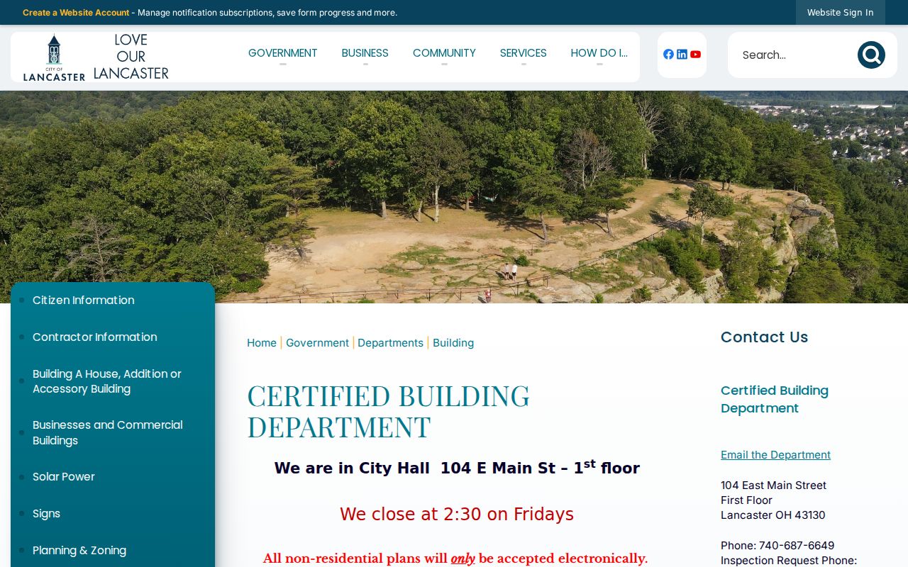 Lancaster street directory City Building Department records source